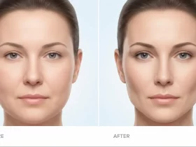 Usporedba lica prije i nakon gubitka težine - Ozempic lice sa vidljivim promjenama u volumenu obraza i elastičnosti kože